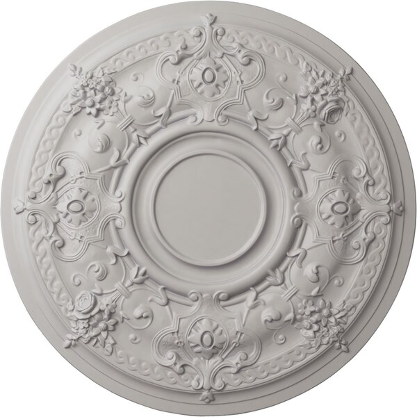 Ekena Millwork Darnay Ceiling Medallion (Fits Canopies up to 7 1/4"), Hnd-Painted Ultra Pure White, 29 1/4"OD x 2"P CM29DAUWF - main